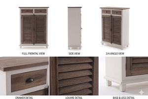 Armoire en bois massif Luna Zio, finition naturelle, élégante, pour le rangement, buffet pour salon, hôtel, villa, projet, meubles robustes et luxueux - Product Image 6