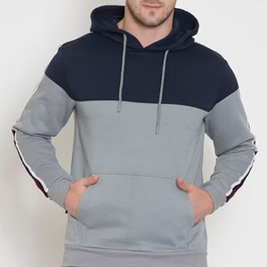 Sudadera con Capucha para Hombre, Diseño Color Block, Corte Regular, Algodón y Poliéster, Felpa Francesa, Estilo Casual para Otoño, con Bolsillo Frontal - Product Image 2