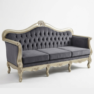 Convertible <b>Sofa</b> <b>Bed</b> Furniture Made Of Mahogany Wood With Beautiful Carvings, Stylish Modern Design - Product Image 2