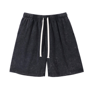 Shorts Bermuda Cargo pour Homme en Molleton Français 100% Polyester Lavé, Imprimé, Respirant, Taille Élastique avec Cordon de Serrage, Décontracté, Sportif, Été - Product Image 2