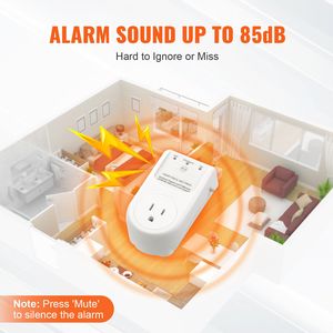 Allarme per pompa di scarico estesa da 5 m per interni/esterni con sensori di livello del liquido HI/LO e allarme sonoro da 85 dB per fossa settica con livello elevato dell'acqua - Product Image 5