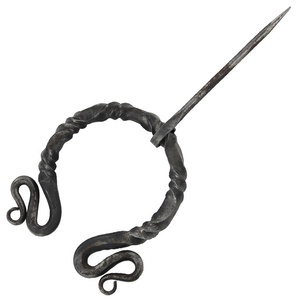 Collier pendentif croix de troll forgé à la main par un forgeron, amulette viking médiévale en fer avec dessus torsadé, vente en gros sur mesure - Product Image 3