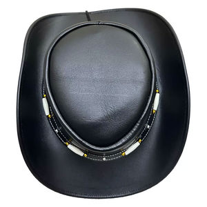 Custom Cowboy <b>Hat</b> With Logo Men'S Outdoor Vintage Cowboy Sun <b>Hat</b> for Adults Men'S <b>Hat</b> Leather Band for Travel Outdoor - Product Image 2