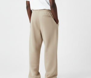 Pantalon de survêtement mi-lourd en laine pour homme, lin/coton, écologique, respirant, style rétro streetwear, coupe droite et large – Meilleures ventes - Product Image 4