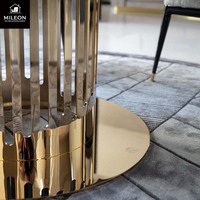 Hochwertiges Modernes Luxuriöses Rundes Esstisch- und Stuhlset für 4, 6 und 8 Personen Wohnzimmer- und Esszimmermöbel-Design