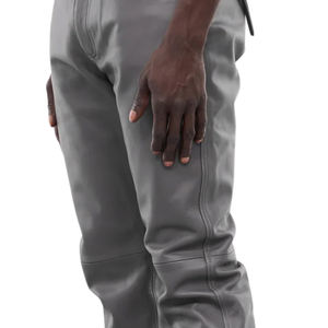 Pantalons en cuir décontractés pour hommes de haute qualité fabriqués en usine au Pakistan, design de logo personnalisé, imperméables, respirants, couleur unie - Product Image 4