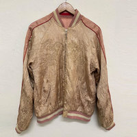 Veste Sukajan d'hiver tendance de qualité supérieure pour hommes, col montant, fermeture éclair, respirante, écologique, tissu satiné lisse, légère