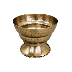 Rizz International Handmade Polished <b>Gold</b> Modern <b>Decorative</b> Floral Stainless Steel Serving <b>Bowls</b> Durable - Product Image 1