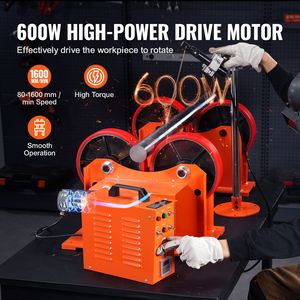 Rulli di Rotazione per Saldatura 110V, Rullo di Collegamento con Capacità di Carico 1000KG/2205LBS, Diametro 1400mm, Velocità 1600mm/min, Collegamento 25mm - Product Image 3
