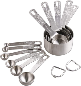 <b>Measuring</b> Cups and <b>Measuring</b> <b>Spoons</b> Set Stainless Steel <b>Measuring</b> Cups and <b>Spoons</b> 18 8 Steel Heavy Duty 8 <b>Measuring</b> Cups - Product Image 2
