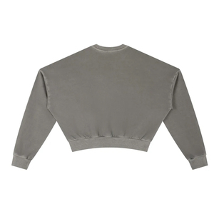 Custom <b>Men</b> Women Acid Wash Sweatshirt Oversized Vintage Crewneck Streetwear OEM ODM Manufacturer Supply - Product Image 2