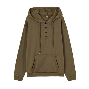 Sweat à capuche décontracté ample à manches longues pour femmes européennes avec cordon de serrage et poches - Product Image 5