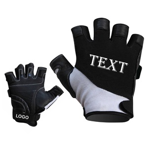 Logotipo personalizado medio dedo entrenamiento Fitness gimnasio guantes antideslizantes guantes de levantamiento de pesas con cuero transpirable hecho para entrenamiento - Product Image 4