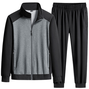 Survêtement streetwear personnalisé de haute qualité pour homme, ensemble assorti en coton épais avec fermeture éclair, pantalon de jogging, ensemble de survêtement pour homme - Product Image 2