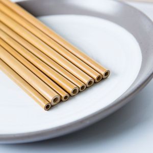 Bamboo Factory Eco-friendly Bamboo <b>Straw</b> Disposable <b>Straw</b> Custom logo Reusable <b>Drinking</b> <b>Straw</b> - Product Image 2
