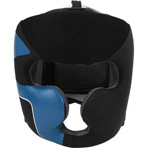 Protège-tête de boxe réglable avec sangles en dentelle, casque de protection MMA en cuir pour le kick-boxing et les arts martiaux - Product Image 1