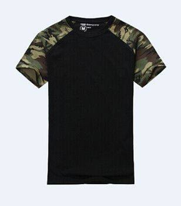 Camiseta de Manga Corta con Cuello Redondo y Rayas para Hombre, con Bolsillo, Ribete en Contraste, Corte Regular, Estilo Casual, Rojo, Blanco, Azul Marino - Product Image 3