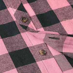 Camisa de Franela de Algodón con Diseño de Botones de Perla Estilo Occidental, Patrón a Cuadros, para Actividades al Aire Libre - Product Image 6