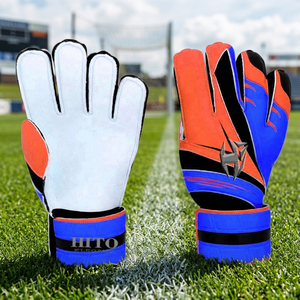 Premium Quality Custom Protective Professional Goalkeeper Gloves Front Palm German Latex Embossed Goalie Gloves Negative Cut - Product Image 2