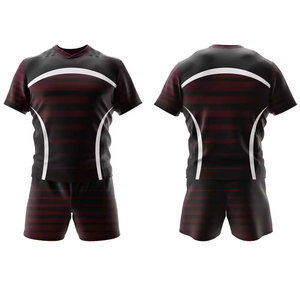 Uniforme de Rugby de Manga Corta con Estampado Floral Unisex, 100% Poliéster, Cómodo, de Secado Rápido, con Logotipo Frontal, Venta Caliente de Fábrica, Mejor Material - Product Image 1