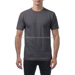 Camisetas de Manga Corta para Hombre, Cuello Redondo, Estilo Urbano, Color Gris, Ajustadas, de Algodón, Transpirables, de Secado Rápido - Product Image 1