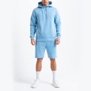 Soft Cotton <b>Men</b> Hoodie and <b>Shorts</b> Combo Two Piece Summer Outfit Modern Streetwear Set Breathable Stylish OEM - Product Image 1