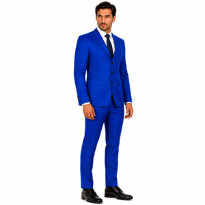 Costume d'affaires sur mesure pour homme, 3 boutons, revers cranté, costume de mariage formel, couleur unie, ensemble veste de costume d'affaires formel sur mesure pour homme - Product Image 3