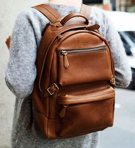 Custom Men's Waxed Canvas Bag Unisex Vintage Style Trending Design <b>Backpack</b> Outdoor <b>Backpack</b> Students Boys Bag - Product Image 3