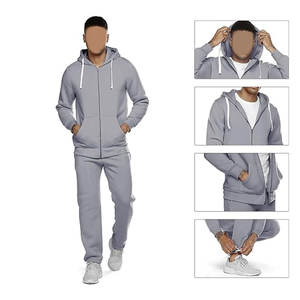 Ensemble de survêtements pour hommes, 2 pièces, décontracté, ensemble de jogging, sweat-shirt à fermeture éclair intégrale et pantalon de survêtement, tenue de sport, streetwear - Product Image 4