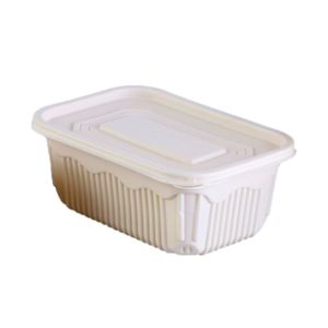 High on Demand 750 ML Compostable Cornstarch Rectangular <b>Container</b> for <b>Takeaway</b> and Food Delivery at Wholesale Price - Product Image 1