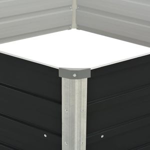 Fioriera Rialzata in Acciaio Zincato Antracite, Vasi e Contenitori Premium per Fiori - Product Image 4