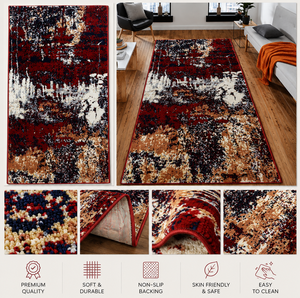 Tapis moelleux de luxe de haute qualité, épais et duveteux, pour salon, chambre, intérieur et extérieur, antidérapant, lavable en machine - Product Image 2