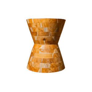 Table d'appoint en racine de teck artisanale ARTERRA Premium - Motif grain naturel rustique, mobilier de maison écologique et durable - Product Image 2