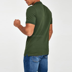 100% coton chemises pour hommes vierges logo brodé plaine à manches courtes polo pour hommes grande taille chemises pour hommes - Product Image 3