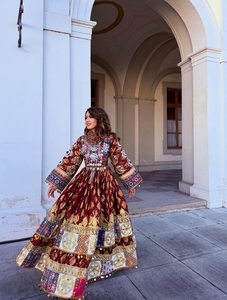 Vestidos de Novia Afganos Kuchi Hechos a Mano, Talla Grande, con Apliques de Encaje y Bordados, Tela de Algodón de la Mejor Calidad - Product Image 4