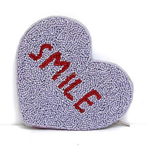 Pochette zippée lavande faite à la main, mini sac cadeau unisexe, forme rectangulaire, porte-monnaie perlé en cristal et strass, personnalisable, tendance - Product Image 2