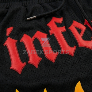 Premium 100% Polyester Sublimation Flame Print Mesh Casual <b>Lightweight</b> Performance Basketball Streetwear Fashion <b>Shorts</b> <b>Men</b> - Product Image 2