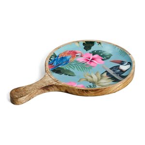 Hermosa Bandeja de Madera de Mango para Servir Pizza, Elegante Plato Redondo para Aperitivos, Decoración Natural para Servir, Organizador Multiusos y Regalo para Venta - Product Image 3