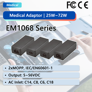 Série EM1068XT 72W 1.63A Max Medical AC/DC Power Desktop Adapters 44 ~ 56V à usage médical - Product Image 1