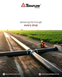 Tuberías Agrícolas de HDPE TERAFLOW, Flexibles, Negras, Redondas, de PE 100, Anti-UV, Duraderas, de 20-200 mm de Diámetro, 6-12 m de Longitud, Tubos de Plástico - Product Image 1