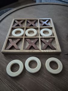 Jeu de Tic Tac Toe sur Table Basse – Plateau Décoratif en Bois pour Invités, Divertissement à Domicile et Espaces de Conversation - Product Image 4