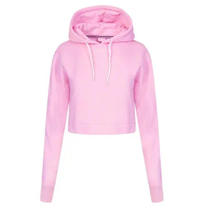 2023 Women's Cute Slim Casual Lined Knitted Short-Sleeved Hoodie Crop <b>Top</b> Print Sportswear for Autumn - Product Image 5