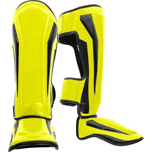 Protections de tibia et coussinets d'entraînement Muay Thai en cuir et PU avec protection de base pour MMA et boxe, ajustement universel - Product Image 6