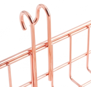 Premium Copper Wire Hanging <b>Storage</b> <b>Basket</b> Rectangle Metal <b>Mesh</b> Organizer For Multi-Purpose Neatening and Display - Product Image 2