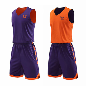 Uniforme de basket-ball réversible léger, couleur unie, matériau durable - Product Image 1