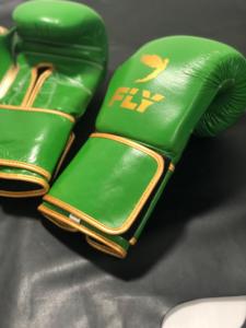 Gants de boxe professionnels en cuir vert, à lacets, respirants, pour adultes, entraînement et sparring - Product Image 3