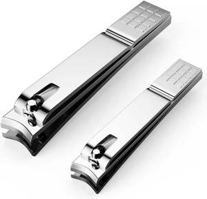 Juego de 2 Cortaúñas de Acero Inoxidable, 12.5 mm de Ancho, Diseño Plano y Duradero, para Uñas Gruesas de los Dedos de las Manos y los Pies, para Adultos - Product Image 2