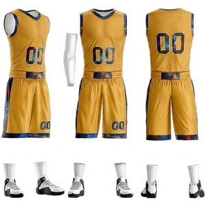 Ensemble de maillots de basketball personnalisés imprimés par transfert thermique, blanc, sans manches, col en V, évacuation de l'humidité, taille élastique, unisexe, adulte, toutes tailles - Product Image 6
