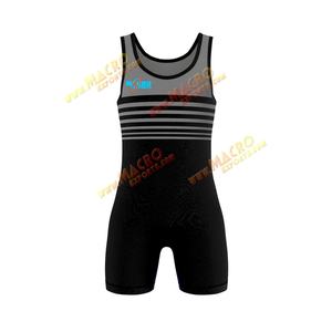 High Quality Flatlock Stitch Wrestling <b>Singlets</b> for Men and <b>Women</b> with Custom Logo High/Low Collar Custom Color & Size - Product Image 5