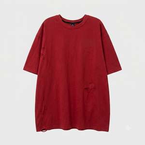 Camisetas de manga corta para hombre, color azul marino, cuello redondo, corte regular, casual, 100% algodón jersey, gramaje pesado 250gsm. - Product Image 3
